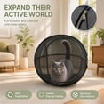thumbnail image 5 of 2PC Portable Outdoor Cat Enclosure Mesh Ball Cat Cage, Collapsible Breathable Pet Playpen with Zipper, Lightweight Pops-Up Safe Enclosure for Indoor Lawn Travel, 5 of 9