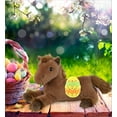 thumbnail image 5 of DolliBu Fancy Laying Brown Horse with Yellow Easter Egg Plush - Perfect Horse Stuffed Animals for Easter Basket, Cute Easter Egg Stuffed Animal Spring Toys for Girls, Boys, and Babies - 10 Inches, 5 of 6