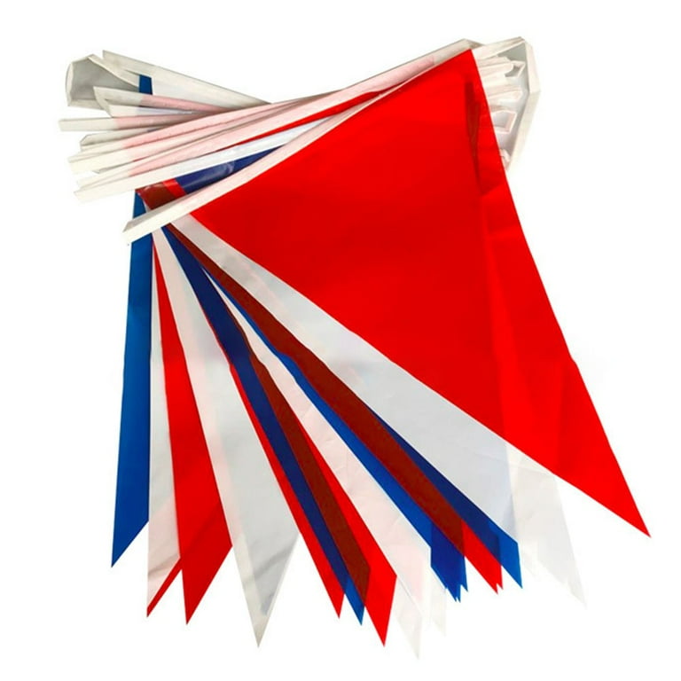 Red white blue triangle cheap flag