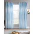 thumbnail image 2 of Light Blue Sheer Curtains 84 Inch Length 2 Panels Set for Living Room/Bedroom, Modern Abstract Art Ombre Striped Kitchen Curtains Grommet Semi-Sheer Curtains Drapes Voile Window Treatments 52"x84"x2, 2 of 7