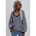 thumbnail image 4 of Womens Sweaters Pullover Oversized Deep V Neck Off Shoulder Tops Long Sleeves Loose Knit Sweater, 4 of 6
