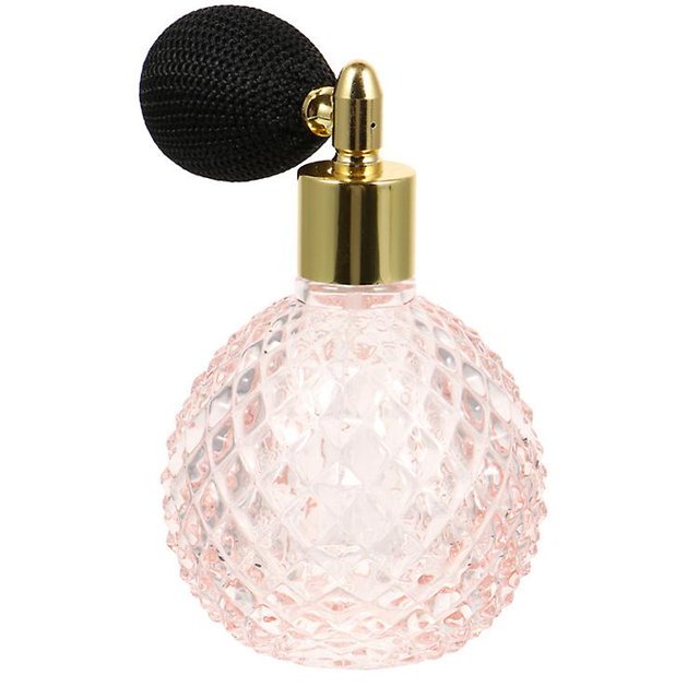 Botella de spray de perfume, 100 ml, patrón tallado, decoración de botella de perfume vacía (1 unidad, rosa) TUNC Sencillez
