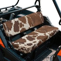 Uorisanigo Mule Seat Cover Anti-Slip Brown Cow Print UTV Front Bench Seat Cover Replacement UTV Accessories Compatible with Kawasaki Mule 3000 3010 3020 4000 4010 2001-2023 2025
