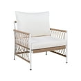 thumbnail image 6 of Patio Furniture Sets 3-Piece Bohemian Outdoor Furniture Set with 2 Lounge Chairs & Glass Top Side Table - Handwoven Rope & Powder-Coated Steel Frame - Waterproof Cushions Patio Conversation Set for G, 6 of 15