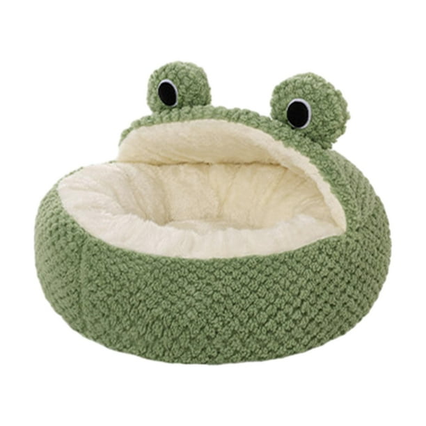 Cama cálida para perros y gatos, tipo cueva, lavable y suave, semicerrada. S Estilo A