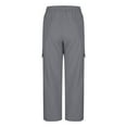 thumbnail image 7 of Chiccall Cargo Pants for Women High Elastic Waist Straight Leg Casual Pants Loose Open Bottom Breathable Outdoor Trousers with Pockets, 7 of 7