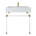 thumbnail image 5 of Modway Redeem 32" Wall-Mount Acrylic & Ceramic Bathroom Vanity in Clear/White, 5 of 7