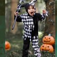 thumbnail image 1 of Disfraces De Halloween Para Niños Niñas Payaso Falda A Cuadros Enmascarada 儿童 万圣节 服装 女童 小 囍 格子 裙 化装舞会 男童 狂欢 派 任 出 服 8.25, 1 of 4