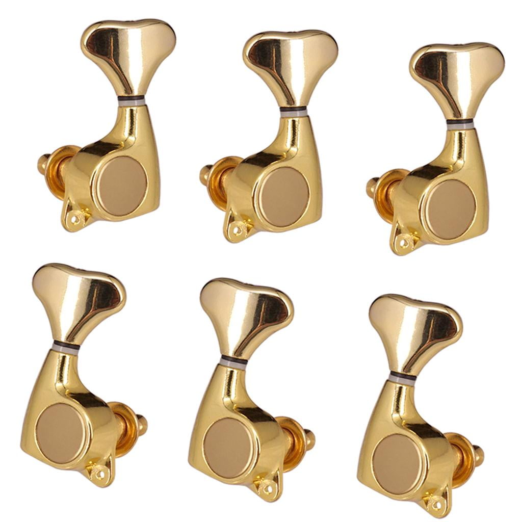 LeeQinersw 1 Pack Full Closed Acoustic Guitar Machine Heads 3R3L Fishtail Shape Handle Knob