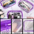 thumbnail image 3 of Bolsa de cosméticos YOQIVEXU de PVC transparente impermeable para viajes, paquete de 12, 3 of 7