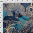 thumbnail image 3 of oneOone Cotton Cambric Blue Fabric Abstracts Craft Projects Decor Fabric Printed By The Yard 42 Inch Wide, 3 of 4