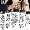 thumbnail image 1 of Tatuaje temporal femenino, pegatina de tatuaje de flor falsa para adultos, semi, 1 of 5