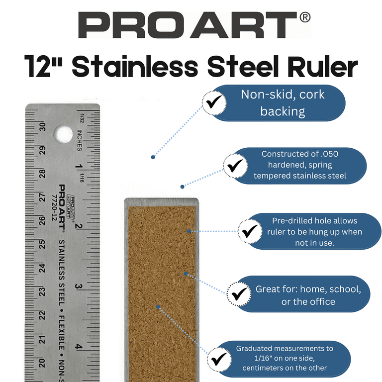 12 Stainless Steel Ruler