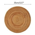 thumbnail image 2 of 4X Sets de Table Tissés en Rotin, Tapis de Table Ronds, Set de Table Antidérapant Résistant à la Chaleur, Set de Table en Mèche, 2 of 10