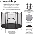 thumbnail image 3 of Trampolín para niños con Red De Seguridad Brincolín Infantil De 55 Pulgadas Brincolines De Niños para Fiestas Trampolin con Postes Acolchados para Interiores y Exteriores Negro, 3 of 7
