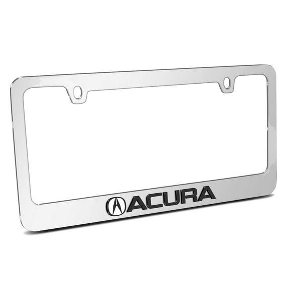 iPick Image for Acura Logo in 3D on Mirror Chrome Metal License Plate Frame, Official Licensed