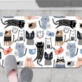 thumbnail image 2 of 1pc Cartoon Cat Bathroom Rug Bathroom Decor and Accessories- Durable,Anti Slip,And Quick Drying,Suitable For Indoor/outdoor Use - Perfect For Bathrooms,Bedrooms,Kitchens,Terraces, 2 of 9