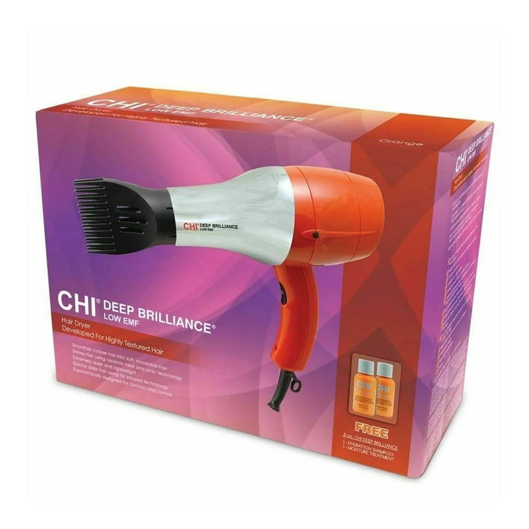 Chi Deep Brilliance Hair Dryer, Low Emf, Orange 