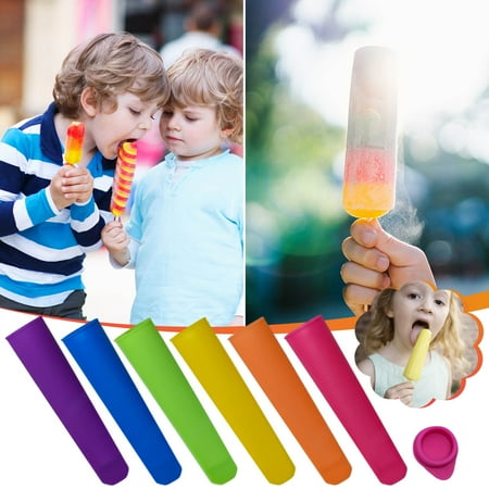 

Krqap Popsicle Molds 6Pcs Silicone Ice Popmakers Popsicle Molds New Safe Silicone Freezer Ice Cream Maker Molds