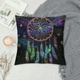 thumbnail image 2 of Nawypu &nbsp;Dreamcatcher Pillow Cases Colorful Vibrant Feathers Mystic Symbols Black Pillow Sham Throw Pillow Covers One Side Printing Standard, 2 of 5