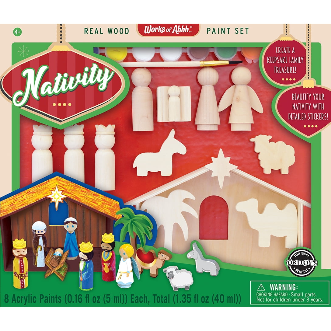 MasterPieces Holiday Nativity Deluxe Wood Paint Kit