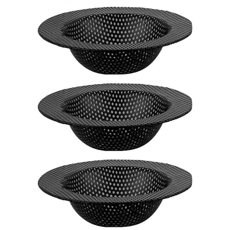 

SEFUONI 3 Pack Stainless Steel Kitchen Sink Strainer Food Catcher for Most Sink Drains Anti-Clogging Micro Perforation Holes