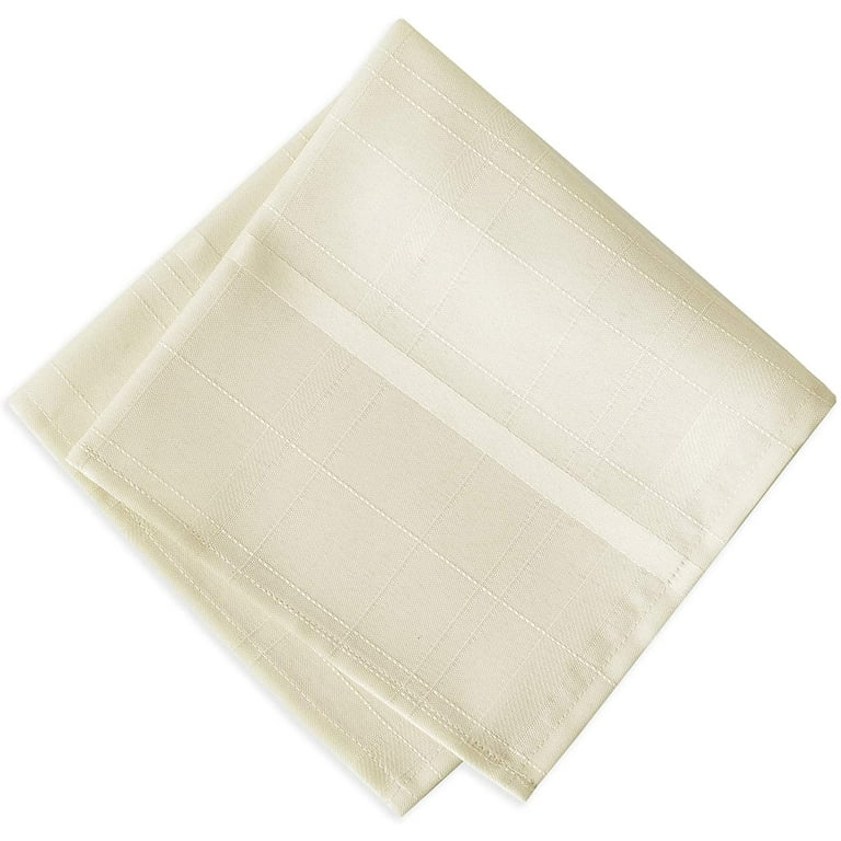 17 in. W x 17 in. L Elrene Elegance Plaid Damask Beige Fabric Napkins (Set of 4) 17 in. W x 17 in. L Elrene Elegance Plaid Damask Beige Fabric Napkins (Set of 4)