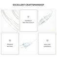 thumbnail image 3 of 2 Pcs Clear Extension Cords Invisible Extension Cord Christmas Light Extension For Indoor Outdoor With US Plug, 3 of 9