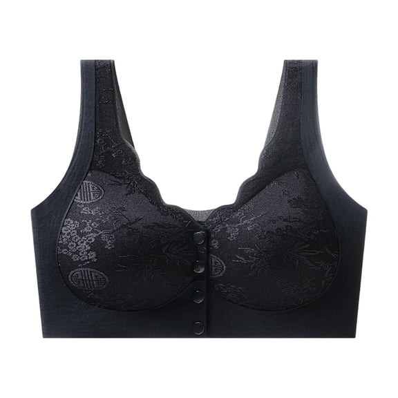 Bosfbaoi Unlined Minimizer Bra for Womens,Front Closure Bra for Breast Forms,Seamless Supportive Bralette for Women