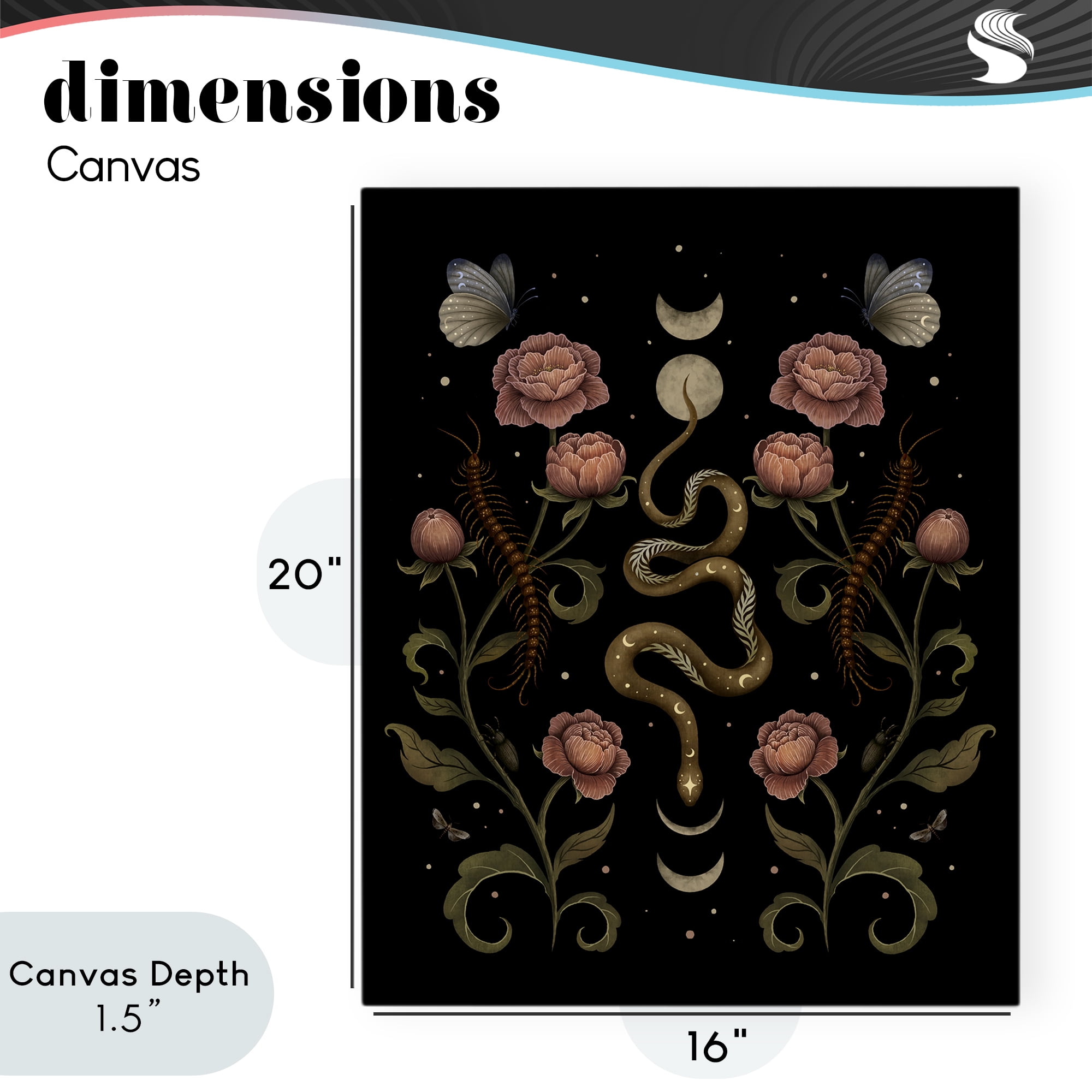 Stupell Industries Serpentine Garden Symmetry Canvas Wall Art, design by Episodic Drawings