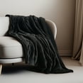 thumbnail image 4 of U by Bedsure Sherpa Fleece King Size Black - Thick and Warm, Soft Fuzzy Blanket, 108x90 inches, 4 of 7