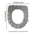 thumbnail image 2 of TACILIP Bathroom Soft Thicker Warmer Stretchable Washable Cloth Toilet Seat Cover Pads Cleaning Supplies, Gifts for Her, 2 of 5