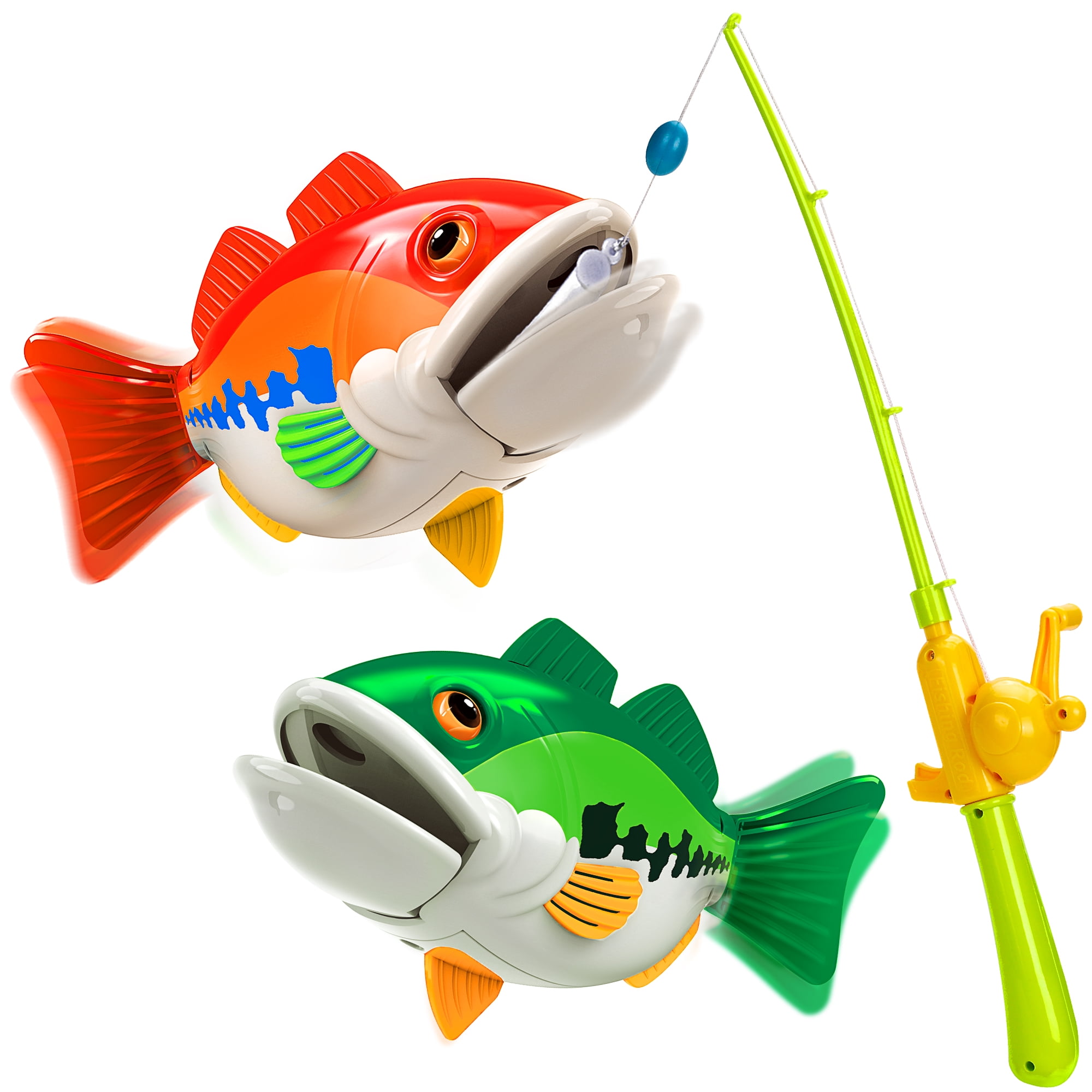 Kepooman Fishing Game, Pool Fishing Toy Set with 2 Electric Floating Fish and Adjustable Fishing Rod, Toy Gift Kepooman Fishing Game, Pool Fishing Toy Set with 2 Electric Floating Fish and Adjustable Fishing Rod, Toy Gift
