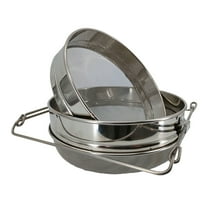 AukBeeFun Honey Strainer for 5 Gallon Bucket Stainless Steel Double Sieve Honey Filter with up to 16.5 inches Extendable Arms