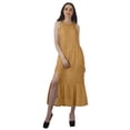 thumbnail image 1 of Moomaya Robe Longue Imprimée pour Femmes Fendue devant Sexy Sans Manches en Rayonne Robe de Mariage, 1 of 4