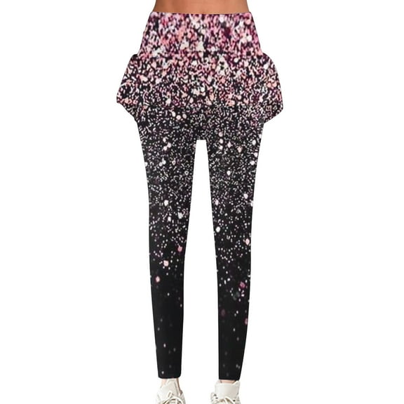 WXLWZYWL Women's Casual Pants for Fall Sports Striped Yoga Pants Classic Slim High Waist Running Legging Trousers