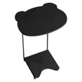 thumbnail image 4 of Elodie Bear End Table with Wheels Creative Cute Side Table for Apartment Couch Sofa Black, 4 of 8