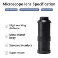 thumbnail image 2 of Cámara De Microscopio Industrial De 51Mp 1080P Cámara De Video Digital De Interfaz Dual Usb Compatible Con Hdmi Con Lente 130X Anillo De Luz Led Para Joyería De Molde De Mantenimiento Yuarrent TO005728-01, 2 of 7
