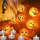 thumbnail image 5 of Velas de velas de té que funcionan con pilas: Paquete de 24 velas sin llama parpadeantes realistas y brillantes para regalo de vacaciones, LED eléctrico (blanco cálido), 5 of 5