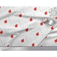 thumbnail image 2 of Soimoi Toile de Voile de Coton Rouge Imprimé par Yard 56 Pouces de Large, 2 of 2