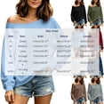 thumbnail image 3 of yillto Women's off Shoulder Tops Long Sleeve Shirts Loose Fashion Casual Pullover Tunic Top, 3 of 7