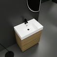 thumbnail image 2 of 30" Bathroom Vanity With Single Sink - Freestanding Oak Cabinet Double Drawer Undermount Engineering Wood Modern In Organizer For Small Spaces, 2 of 7