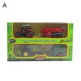 thumbnail image 1 of Boc 2Pcs 1/42 Diecast Tractor Harvester Farm Vehicle Car Model Kids Toy  Gift, 1 of 10