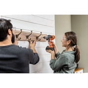 مثقاب لاسلكي Black+decker 20v، مجموعة أدوات كهربائية مكونة من 6 قطع، بطارية وشاحن متضمنان (bdcdmt1206kitc)