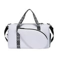 thumbnail image 1 of Lipstore Pickleball Bag Multipurpose Handbag Tennis Bag Pickleball Racket Storage Bag White, 1 of 8
