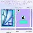 thumbnail image 7 of BMOUO Case for iPad Air 11-inch M4 (2026) / M3 (2025) / M2 (2024), iPad Air 5th (2022) / 4th Generation (2020) 10.9 Inch, Shockproof Protective Cover Case with Built-in Stand / Pencil Holder, Purple, 7 of 7