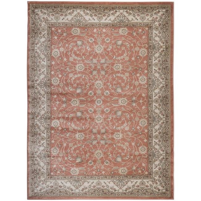 Radici 3810-0020-TERRACOTTA Garda Rectangular Oriental Rugs, Terracotta - 3 ft. 3 in. x 4 ft. 11 in.