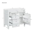 thumbnail image 6 of Fulvari 36'' Bathroom Vanity Cabinet With 2 Drawers & 1 Tip-out Drawer, Solid Wood Frame(Basin Sink NOT Included), 6 of 6