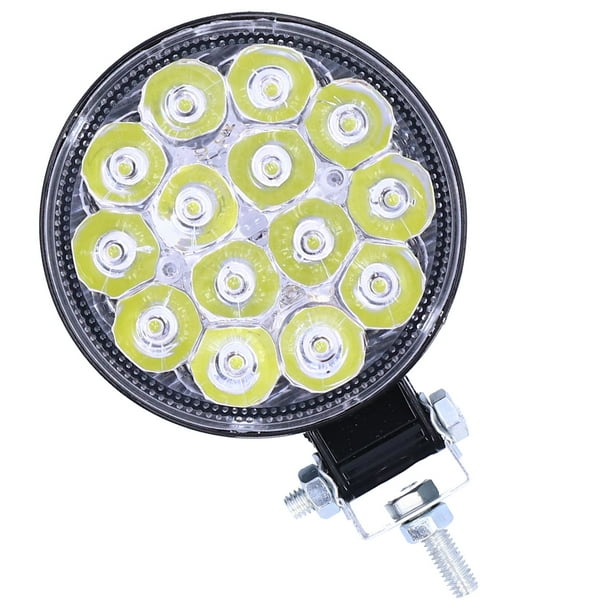 LED Spot Lamp High Brightness 42W Work Light Universal Round IP67 Waterproof 3000LM 14LED With Bracket For Motorcycle