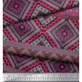 thumbnail image 2 of Soimoi Silk Fabric Geometric Southwestern Print Sewing Fabric Yard 42 Inch Wide, 2 of 3
